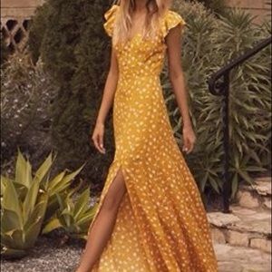 NEVER WORN yellow floral maxi dress size XL/14